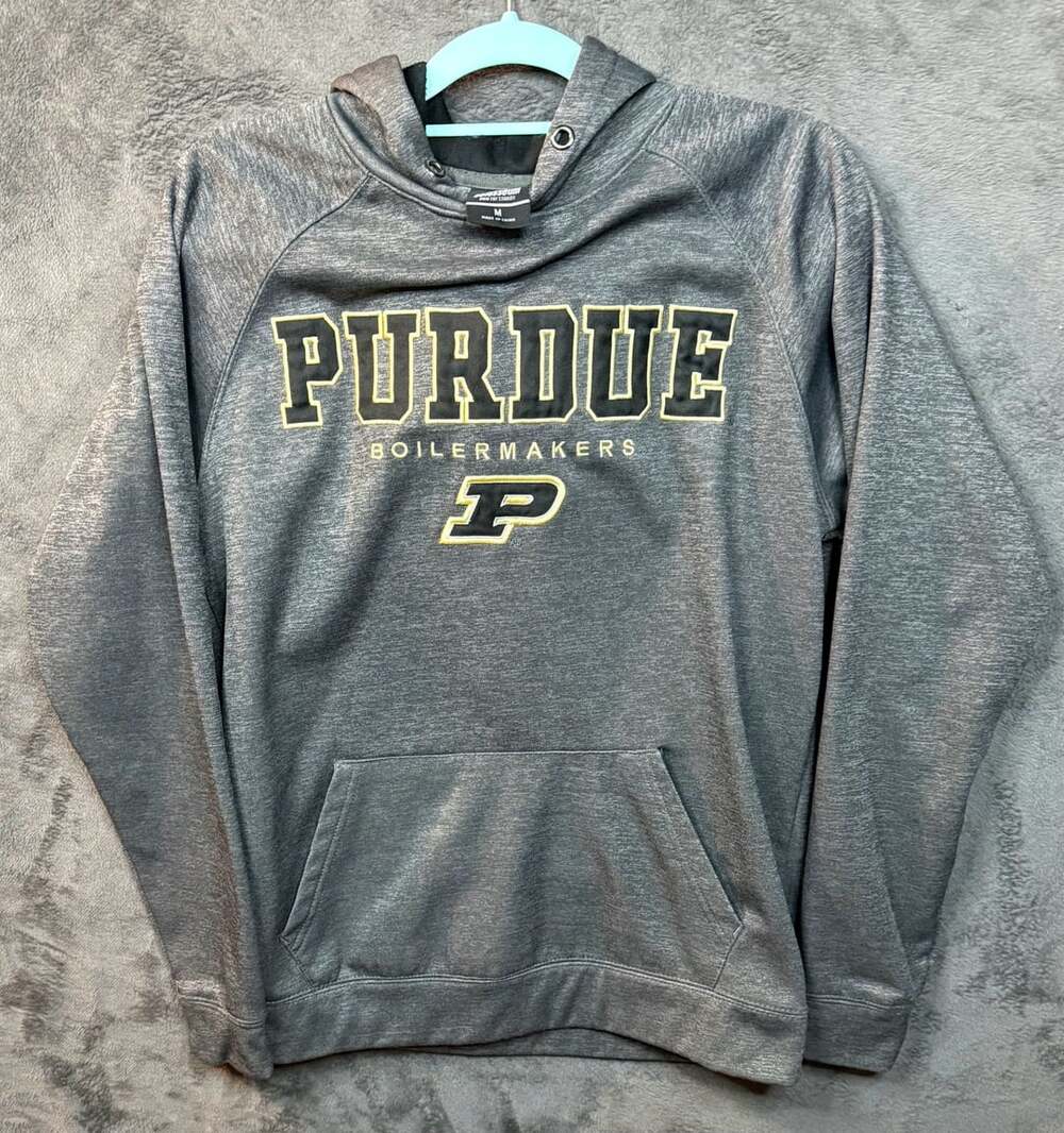 Colosseum Purdue Boilermakers Hoodie Size M Grey